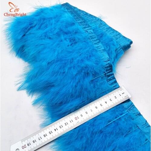 ChengBright Hot 10Yards Turkey Feathers Trim Cloth Sideband Chicken Pheasant Feather Trims Clothing Wedding Feather Ribbon Y
