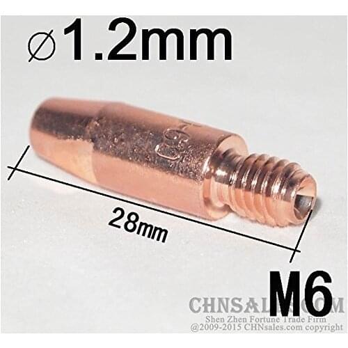 CHNsalescom 10 PCS MB 24KD 25AK MIG/MAG Welding Torch Contact TIP 1.2X28mm M6 140.0379