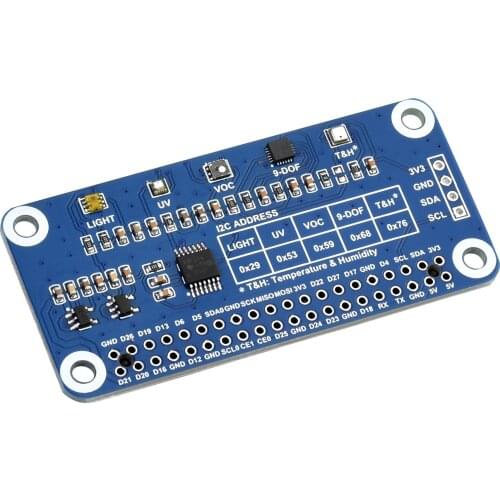 Environment Sensor HAT For Raspberry Pi, I2C Bus