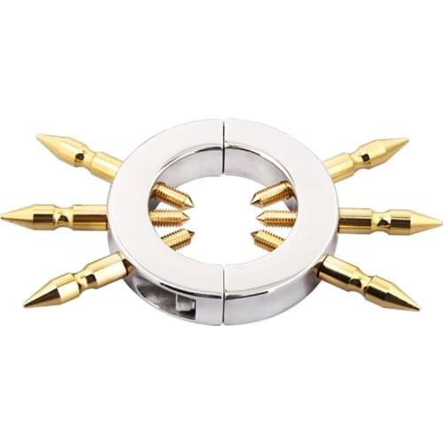 Kalis Teeth Extreme Chastity Device Spike Cock Ring Cock Lock for Men Scrotum Pendant Male Torture Devices BDSM Toys 926G