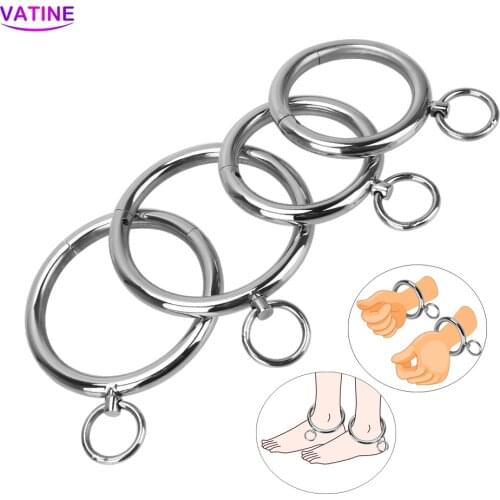 Erotic Bondage Set Cuff Handcuffs Sex Toys For Women Men Couple Games Tools Harness Female Male Metal Machine Adults Goods Shop