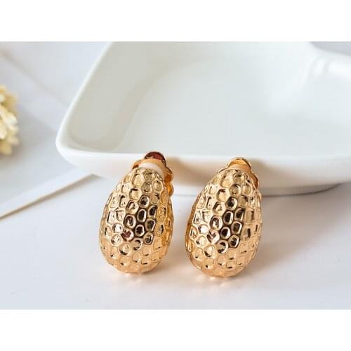 Korean Water drop droplet clip on Earrings long Zircon Earrings ear clip non pierced earrings Korean luxury fashion jewelry