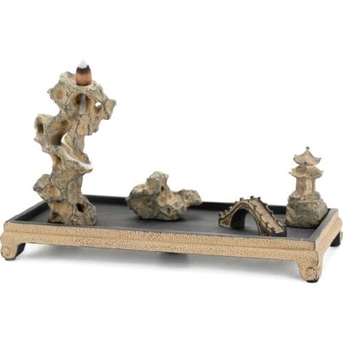 Handmade Chinese Landscape Backflow Incense Ornaments Living Room Tea Table Incense Burner Landscape Landscape Decorations