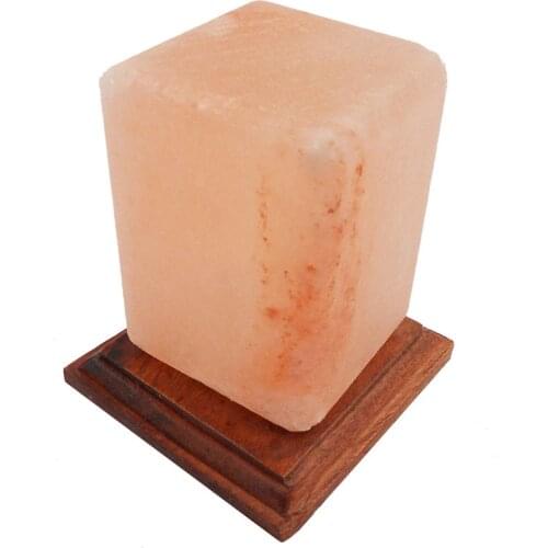 USB Square Salt Lamp Mini Himalayan Salt Night Light Salt LED Wall Lamp Bedside Bedroom Home Decor Novelty Special Lighting