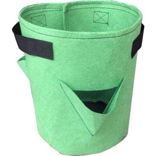 Multi-port Strawberry Planting Bag 3 Plant Bags Felt Cloth Vanilla Bag Color Planting Bag Pocket Vertical Garden Seedling Bags