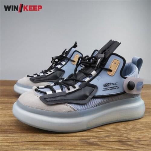 Mens Platform Running Trainers Summer Breathable Lace Up Gym Fitness Shoes Outdoor Footwear Men Designer Jogging Active Shoes