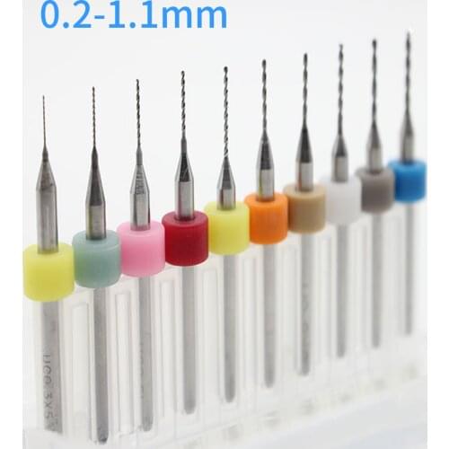0.2-1.1mmPCB Drill Bit Set Carbide Micro CNC Twist Bits For The Amber Aluminum Sheet