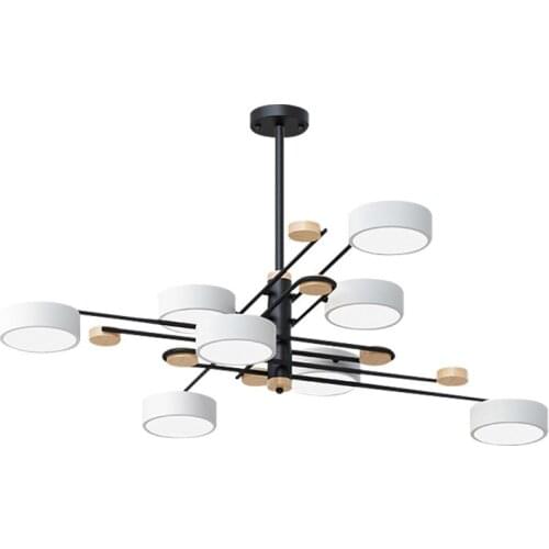 Nordic Makaron Simple Warm Chandelier Lighting Modern Atmosphere Individual Light Fixtures Living Room Bedroom Restaurant Study