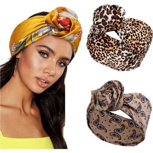 New Printed Wire Hair Band Yoga HAIR BAND HEADBAND Sweat Absorbing Band Anti Sweat Womens Wide Brimmed Scarf Headdress 350