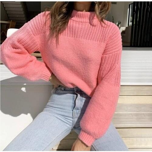 New Women Knitted Sweater Fashion Oversized Pullovers Ladies Autumn Loose Sweater O Neck College Style Women Jumper Sueter Mujer