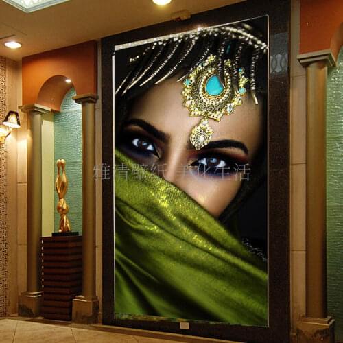 Custom size Middle East Arabian India Persian wallpaper Masked beauty background 3D mural living room bedroom dining room