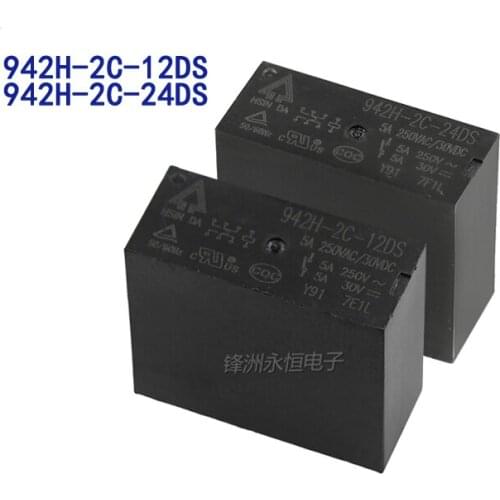 2PCS/LOT Relay 942H-2C-24DS 12DS 8PIN 5A Two Sets Of Conversion