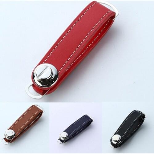 Luxury Unisex Leather Keychain Key Rings Horseshoe Buckle Key Chain Holder for Car Keyring Men Women Auto KeyChains Gift