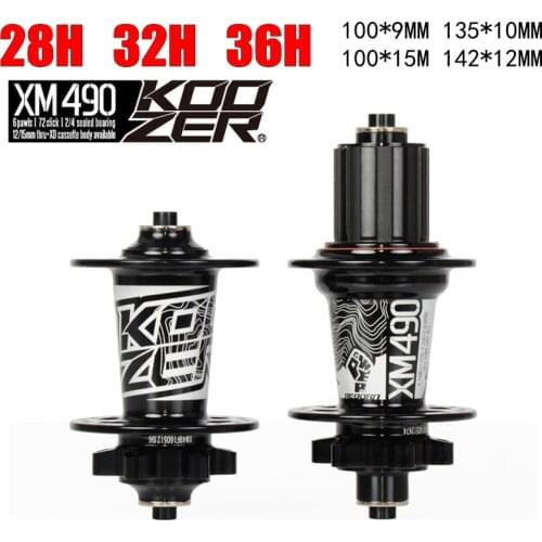 KOOZER XM490 Classic Hub 6 Claws 72 Rings 4 Palin Mountain Bike Hub Quick Release Bucket Shaft HG 28/32/36 Hole 8.9.10.11 Speed