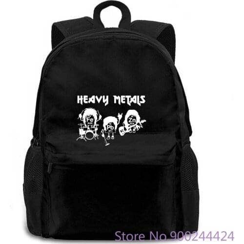 Heavy Metals Chemistry Periodic Table Rock Roll Music Physics Biology Humor Pun Graphic Adult women men backpack laptop