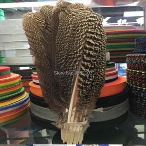 High Quality 100 pcs / lot pretty 25-30 cm /10-12 inch Natural peacock feathers spots Wedding Christmas Decoration