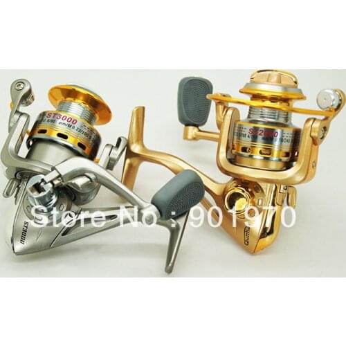 Top Quality Aluminium Spool Spinning Fishing Reel 8BB 5.1:1 Gear Ratio ST2000 Pre-loading Spinning Wheel Free shipping 1pcs