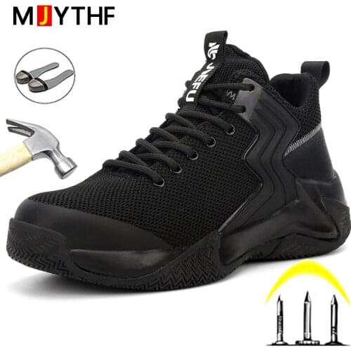 High Quality Work & Safety Boots Anti-smash Anti-puncture Safety Shoes Men Work Sneakers Indestructible Steel Toe Shoes Footwear