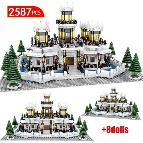 City Famous Architecture Yanxi Palace Classic Castle Building Blocks Creator Street View House Figures Bricks DIY Toys for Kids