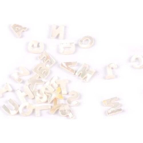 1/26Pcs Alphabet/Letter Natural Seashells DIY Pendants Accessories For Jewelry Making Bracelet Necklace Earrings Charms 10mm