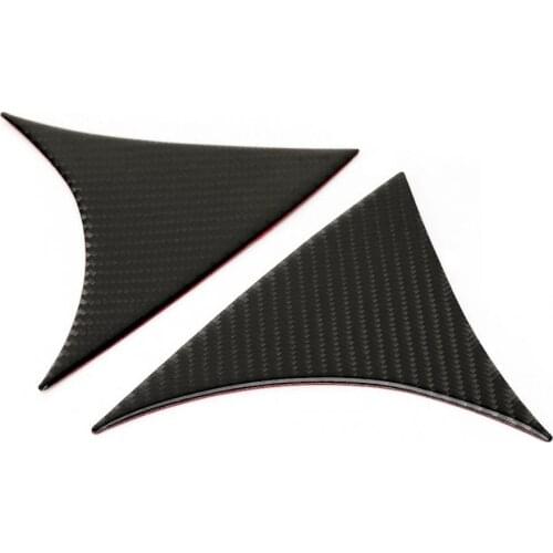 2pcs Carbon Fiber Rear Window Spoiler Side Wing Cover Trim Frame for Mazda3 Axela 2014-2018 Car Cover