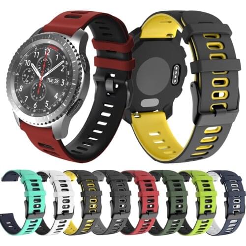 20/ 22mm Silicone Strap Band For Samsung Galaxy Watch 3 Active Gear S3 Frontier Classic Huawei GT 2 2E GT2 GT2E Sport wristband