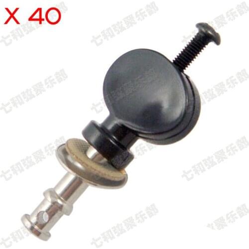40Pcs/lot Black Ukulele String Tuning Pegs keys Tuners Machine Heads For Ukulele Guitar accessories parts Musical instrument
