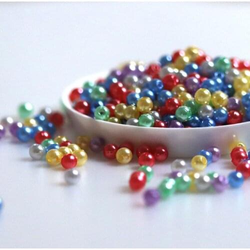 400PCS/4MM Multicolor ABS Imitation Pearl Round Beads with Holes DIY Handmade Accessories Bracelets Earrings Necklaces