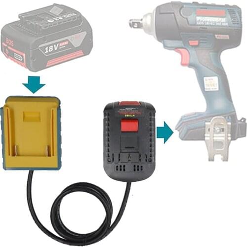 BAP18A Li-ion Battery Adapter Converter Extended Line Weight Reducer For Bosch 18V Li-ion Battery Lithium BAT618 Electric Tool