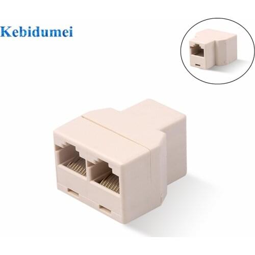 Kebidumei Female To Female RJ45 Network Ethernet LAN Splitter Connector Transfer Head RJ45 CAT 5 5E 6 6a Extender Network Cable