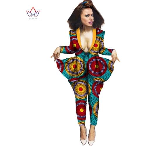 Africa Style New Fashion 2 Piece Set Women African Clothing Traditional Womens Tops and Long Pants Dashiki Women Pants BRW WY628