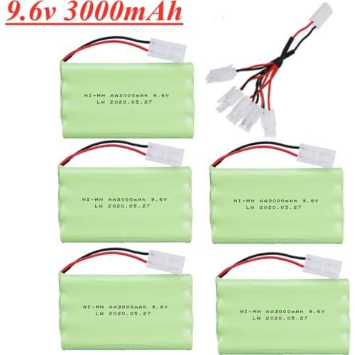 9.6v 3000mah Rechargeable Battery For Rc toys Cars Tanks Robots Gun NiMH AA 9.6v 2400mah Batteries Pack For Rc Boat
