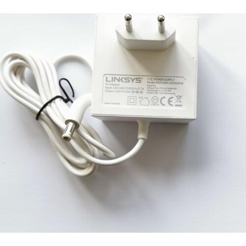 Used EU AC Power Supply adapter Charger KSA-24H-120200HE 12V 2A For Linksys SE1500 2500