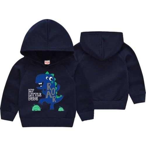 Boys And Girls T-Shirts Autumn Long-Sleeved Tops Childrens Sweatshirts Hooded Clothes 1-5 Years Old