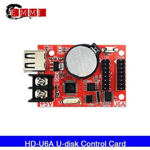 Huidu HD-U6A Usb flash drive control card p10 red color led module single color red dual p10 p12 p16 controller