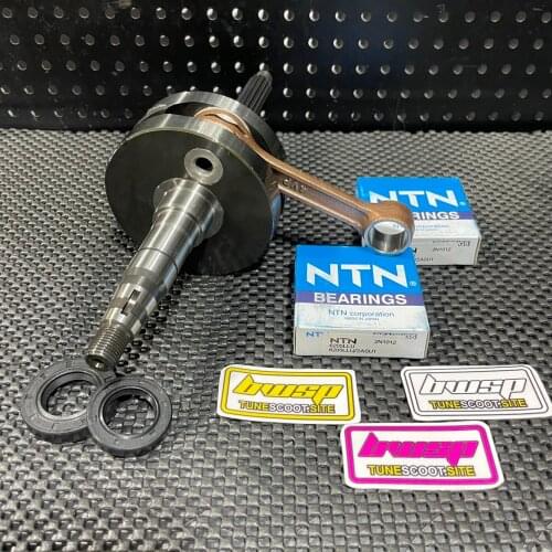 BWS100 crankshaft 52 +4.2mm with bearings 6205 and oil seals bws 100 crank racing connecting rod tuning 4VP engine parts