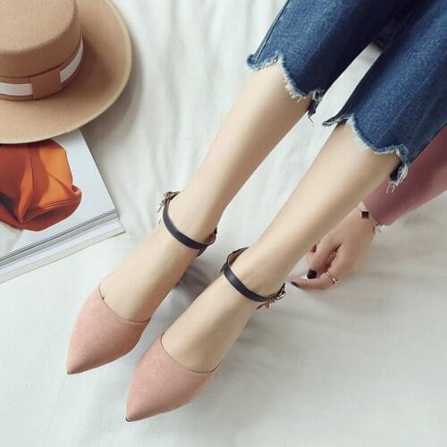 Korean version wild thick with pointed single shoes fashion comfortable high heels trend sexy high heels wedding shoes 33-45