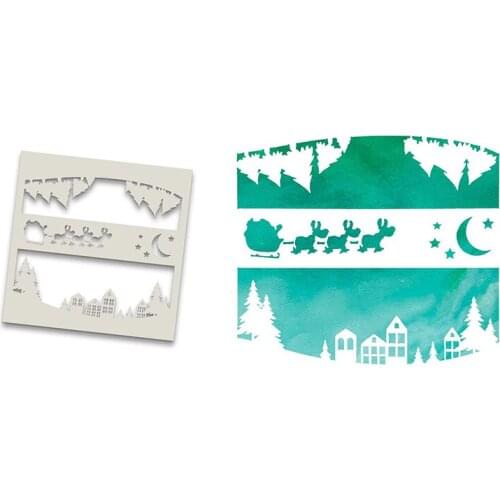 Moon Stars New Stencil Christmas Scrapbook Diary Decoration Embossing Template Diy Greeting Paper Photo Card Handmade for 2021