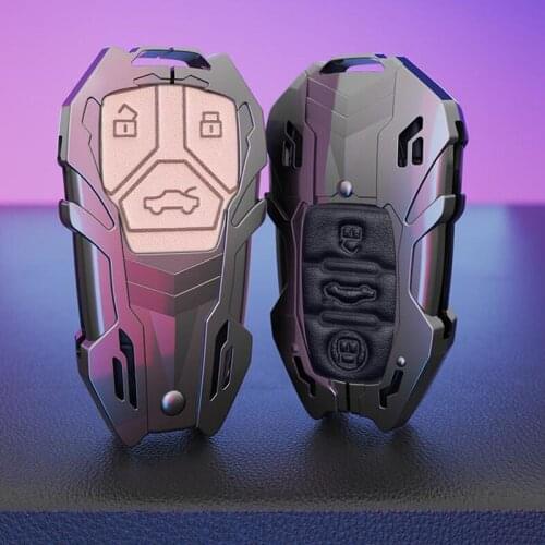 Metall Zinc Alloy Car Smart Key Case Cover Fob Shell Keychain For Audi A4L A6L Q5 A5 A7 A8 S5 S7 Keyless Entry Key Car Styling