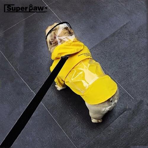 Fashion Dog Raincoat Pet Rain Coat Clothes Puppy Waterproof Jacket For Small Medium Dogs French Bulldog Dropshipping HPC07
