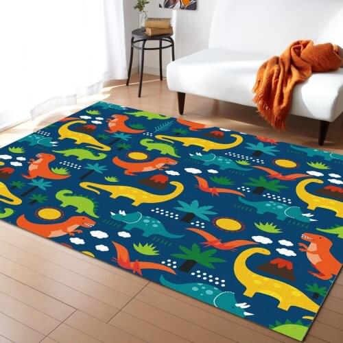 Cartoon Dinosaur Tree White Cloud Sun Rugs for Bedroom Home Carpet Living Room Sofa Coffee Table Balcony Floor Mat