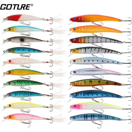 Goture 20pcs Fishing Lure Set Minnow Wobblers Hard Artificial Bait Fishing Accessories Pesca