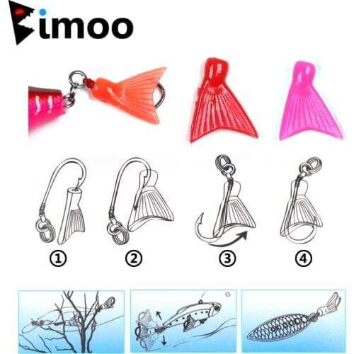 New 9pcs/Pack #1 Soft Fish Tails for Lures Spoons Bass Fishing Hook Weed Guard Fish Lure Accessorires