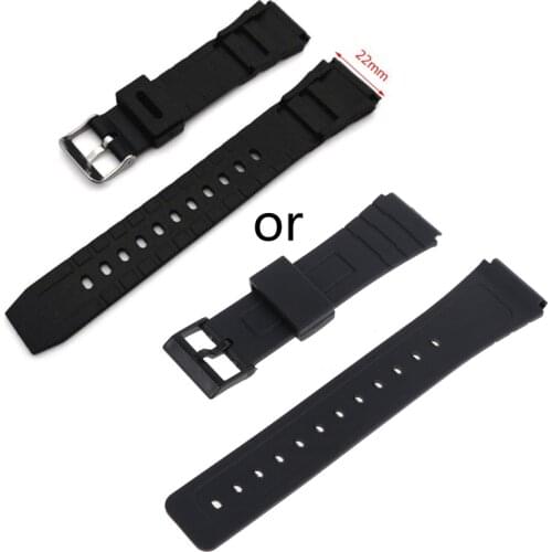 OOTDTY Silicone Rubber Watch Strap Band Deployment Buckle Diver Waterproof 18mm - 22mm