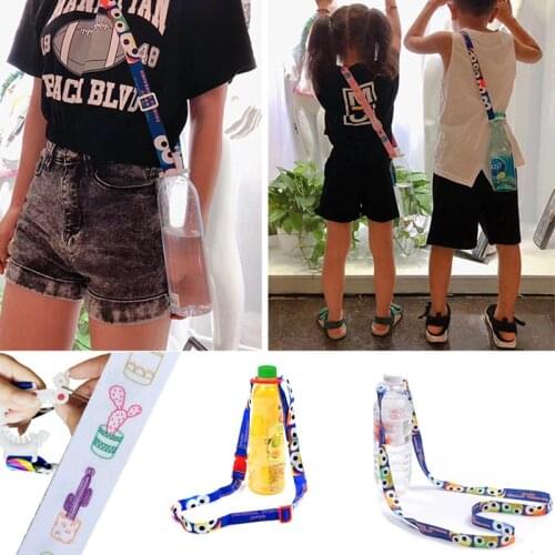 Cute Water Bottle Shoulder Strap Beverage Bottle Strap Water Bottle Buckle Portable Back Water Lanyard Birthday Party Child Gift