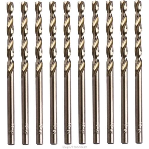 10Pcs 3.5mm M35 Round Shank HSS-Co Cobalt Twist Drill Spiral Drill Bit Jy9 21 Dropship