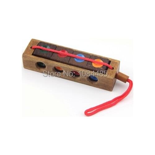 Crazy Four - Color Combination Brain Teaser Wooden Puzzle Traffic Light Puzzles Game for Adults