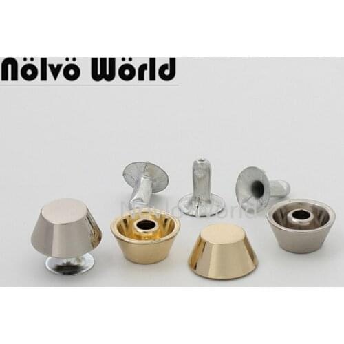 50 pieces 4 colors 11mm turriform rivet handbags bags base bracelets metal base rapid studs for clothing bag leathercraft rivet