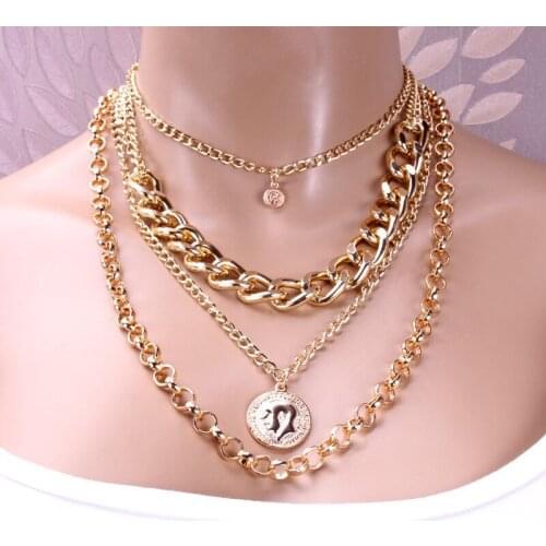 Free Shipping Handmade Unique Creativity Alloy Tag Cross Sweater Chain Fashion Simple Religion Madonna Multilayer Necklace