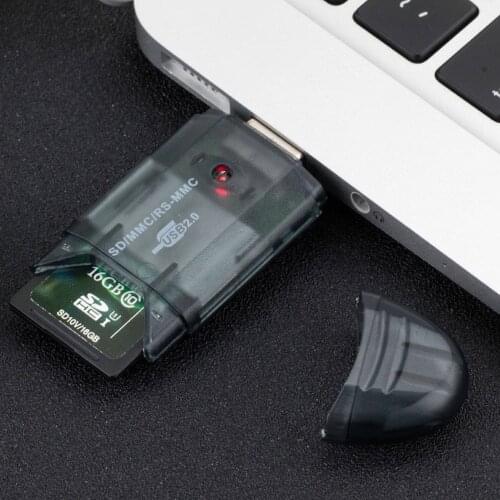 High quality USB 2.0 SD Card Reader Portable USB Memory Card Adapter for MMC SD SDHC Card writer